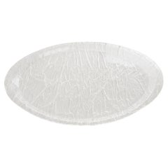 Willy Rizzo Style Ice Effect Lucite Barware Oval Butler Tray