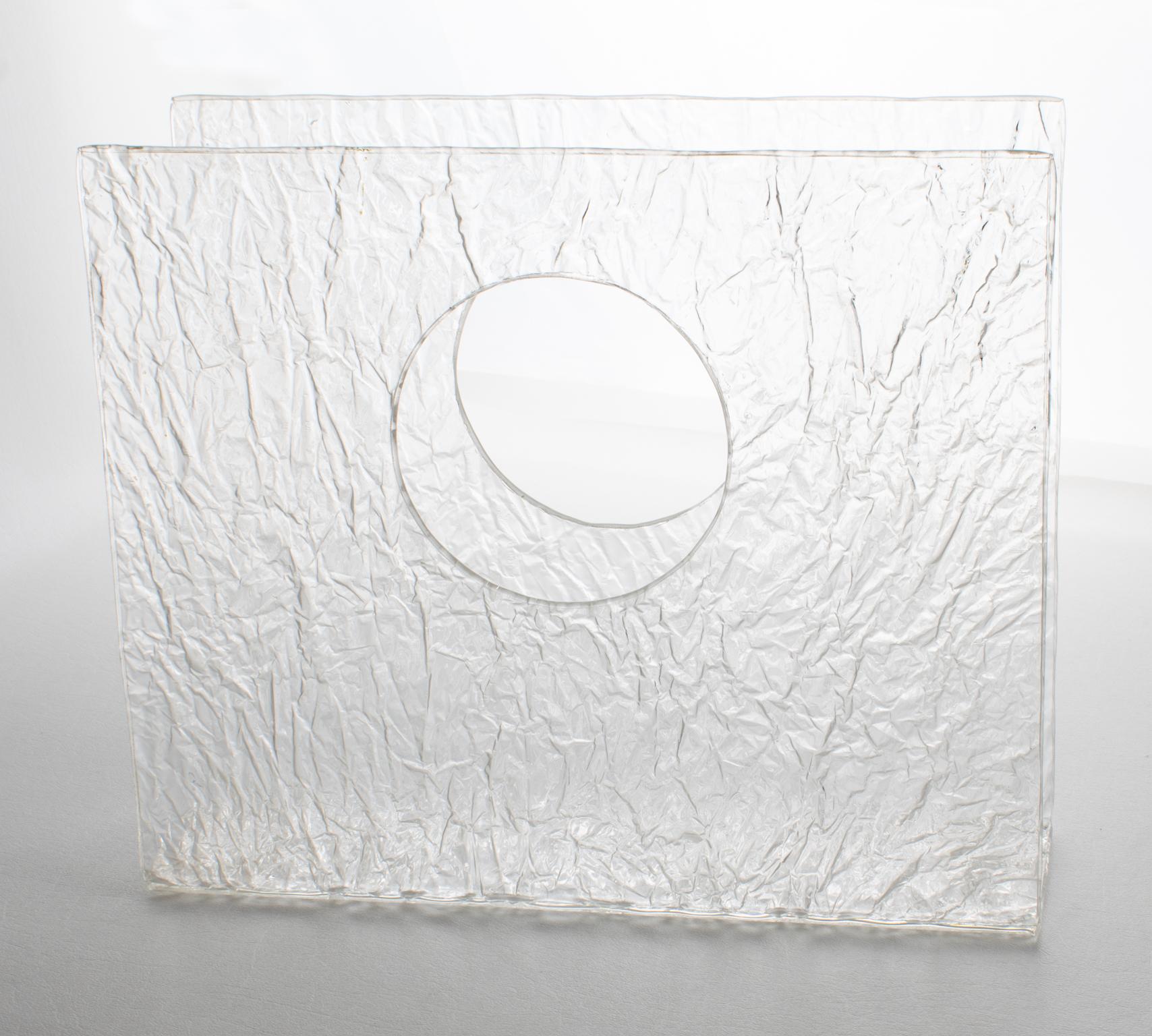 Revistero de Lucite Efecto Hielo Estilo Willy Rizzo, circa 1970 finales del siglo XX en venta