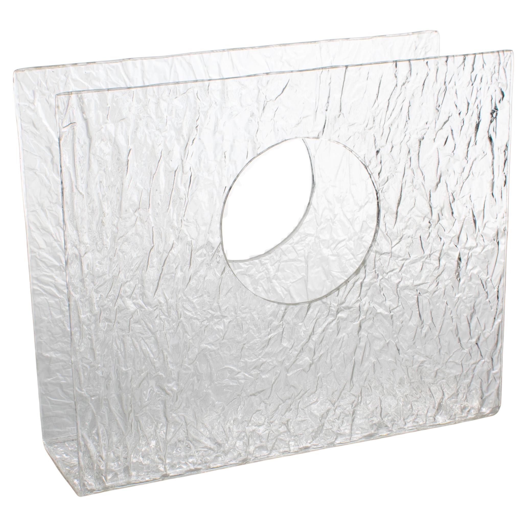 Revistero de Lucite Efecto Hielo Estilo Willy Rizzo, circa 1970 en venta