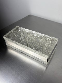 Willy Rizzo Style Ice Effect Lucite vanity box, Italy, 1970's