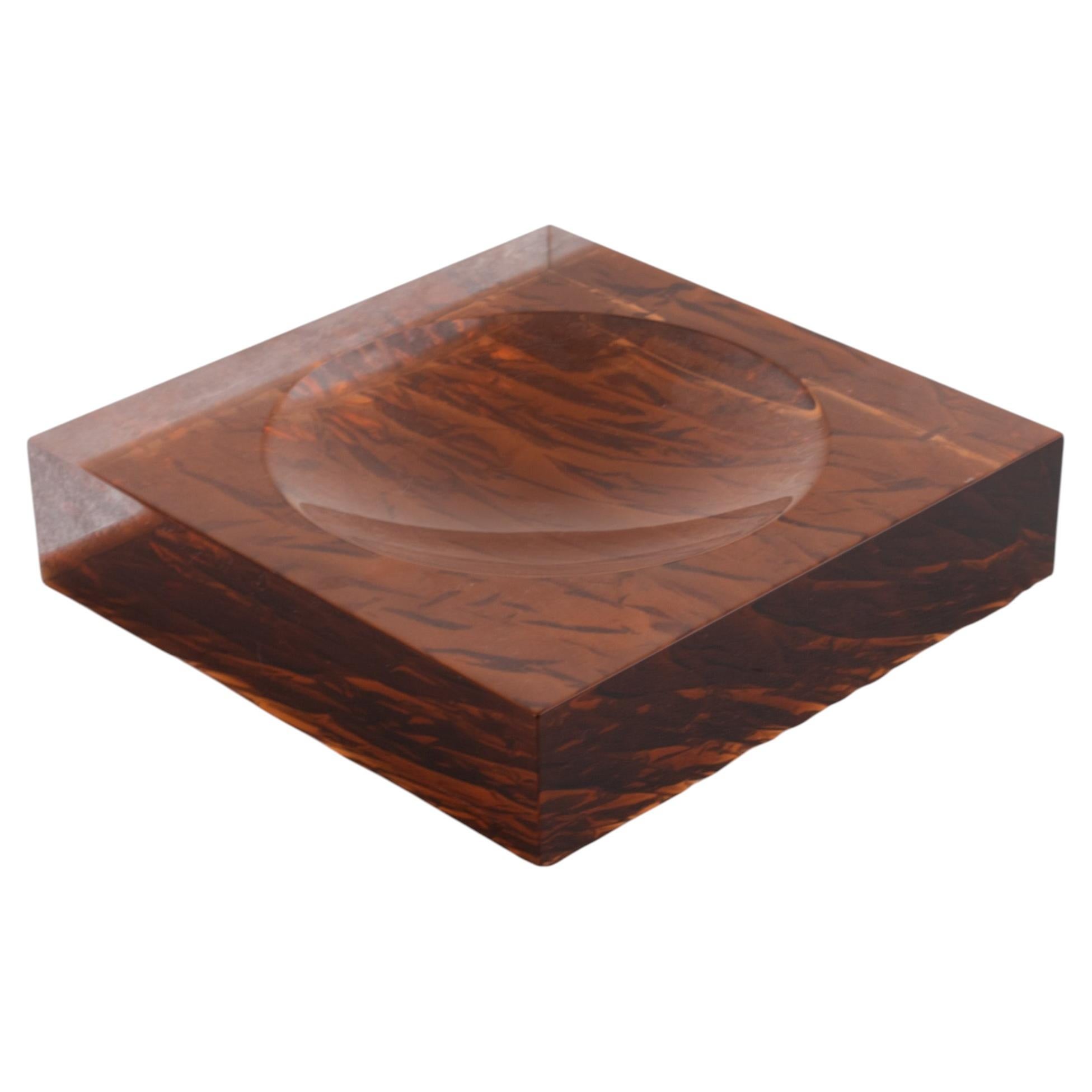 Willy Rizzo Style Mid-Century Lucite Ice Effect Ashtray, Desk Tidy, Catchall