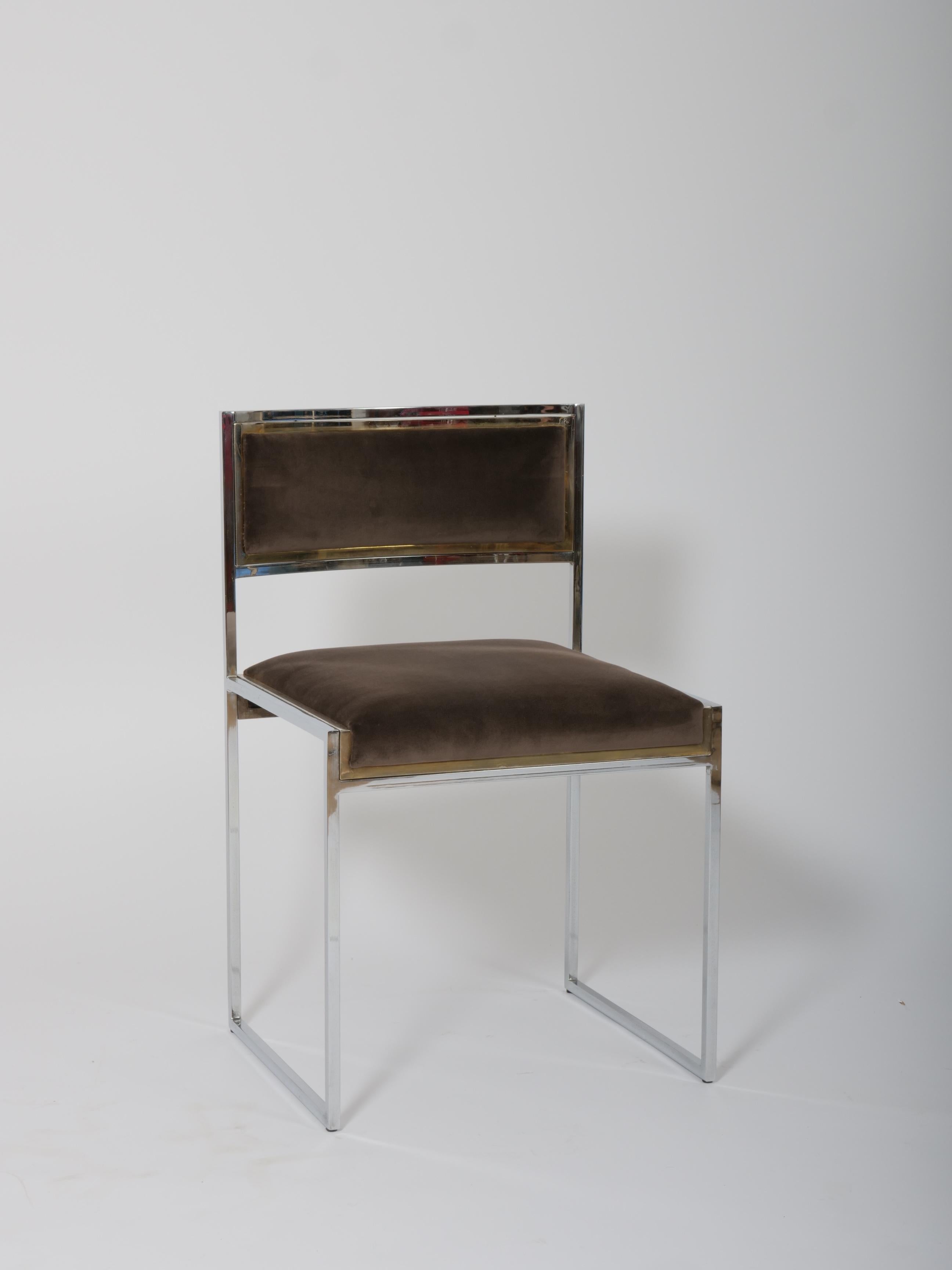 Fin du 20e siècle Table et six chaises Willy Rizzo. Italie c1970 en vente