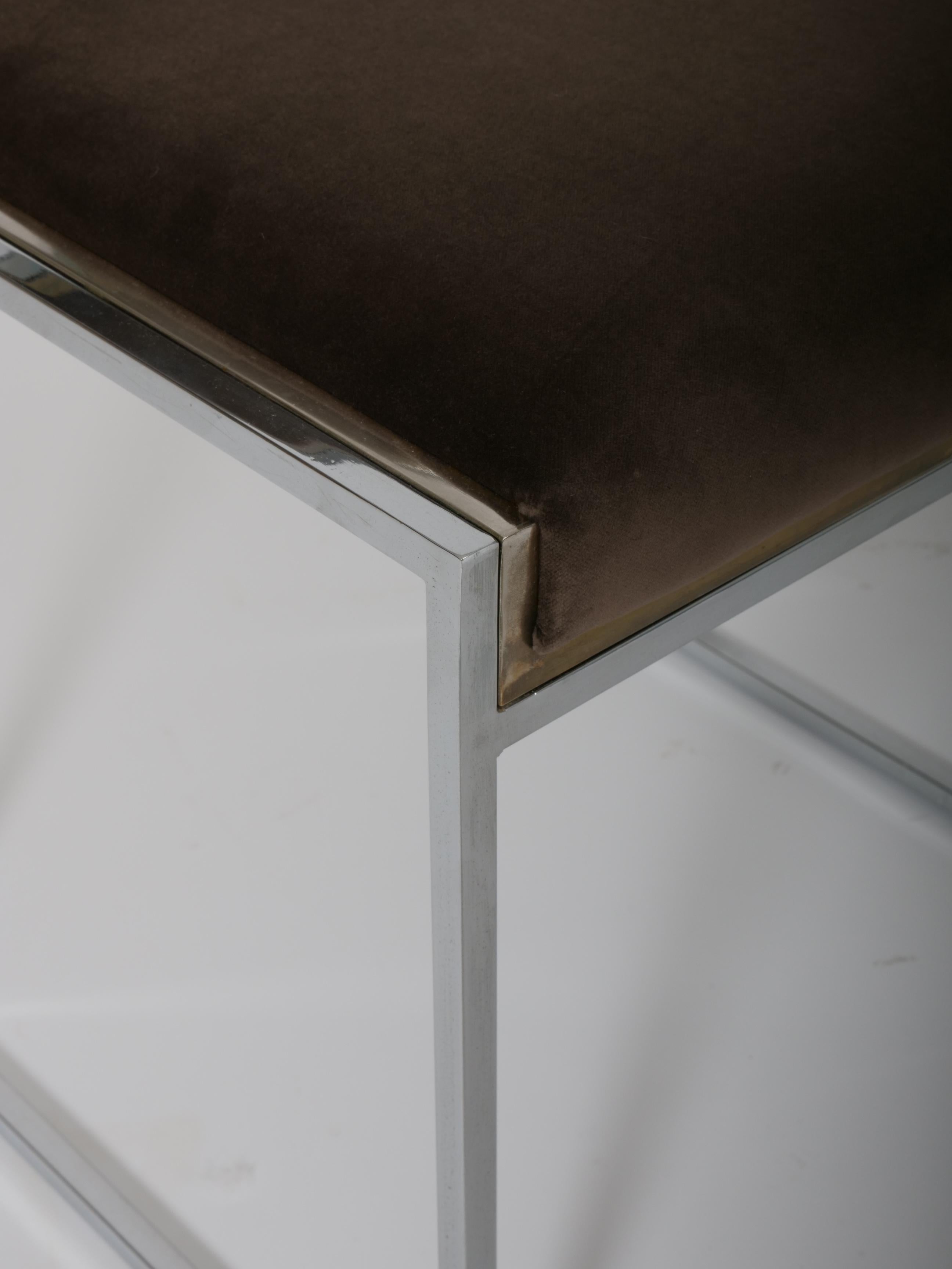 Table et six chaises Willy Rizzo. Italie c1970 en vente 2