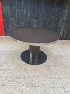 Willy Rizzo, table in Lacquered Wood and steel for Mario Sabot, Italy