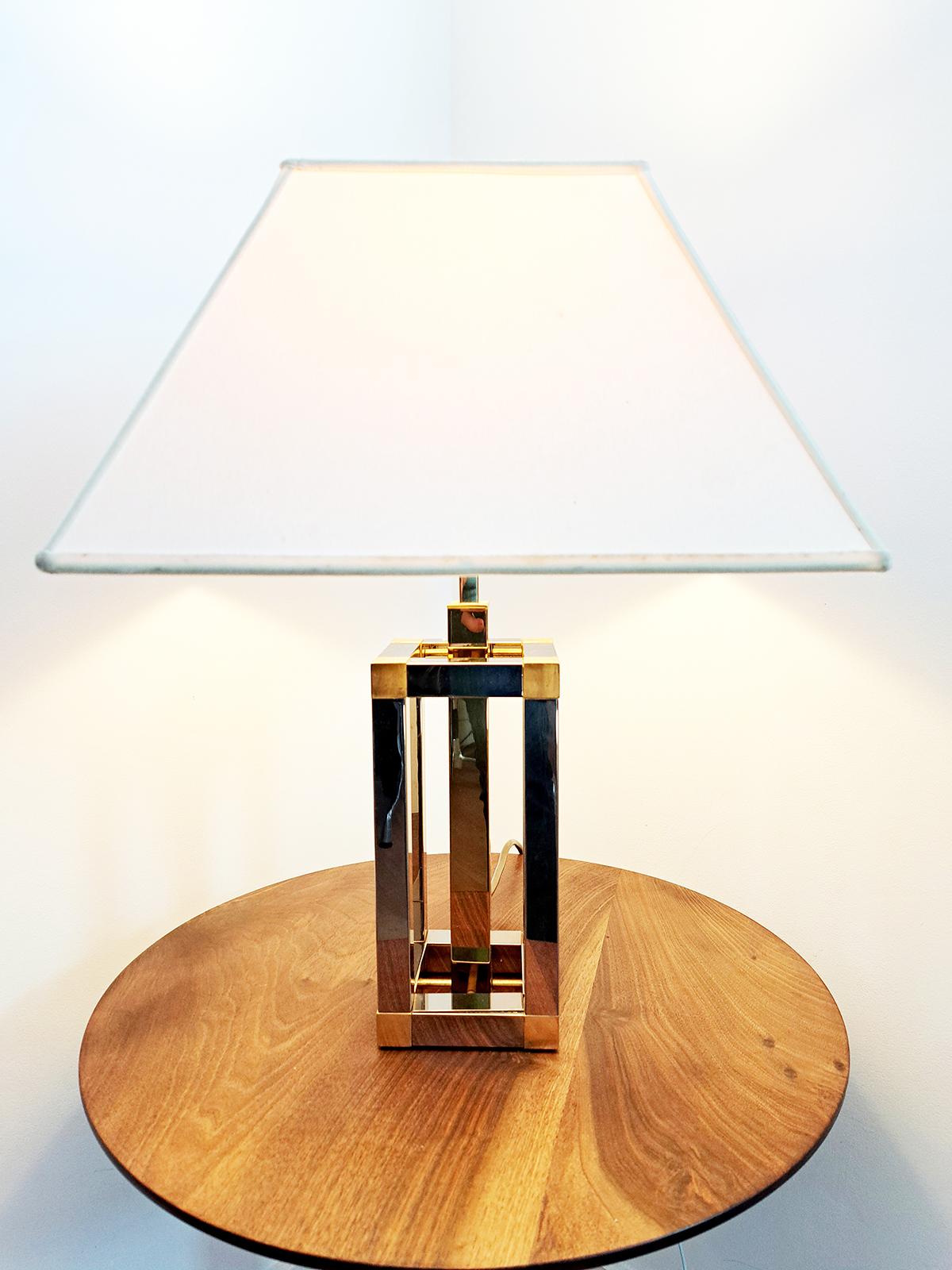 Mid-Century Modern Table Lamp,  in style of Willy Rizzo, Italy 1970s