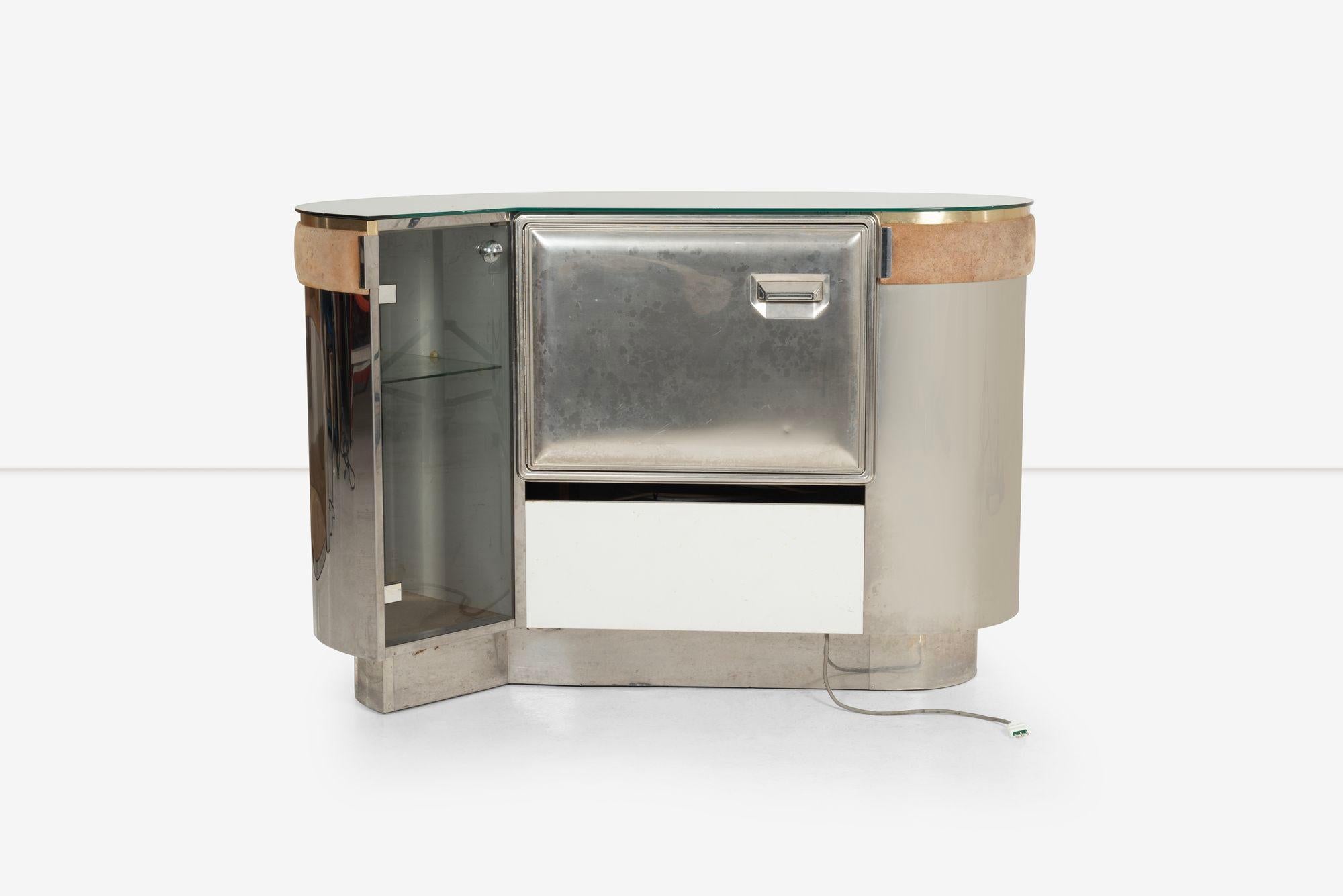 Willy Rizzo Three Piece Bar Set with Counter Stool 3