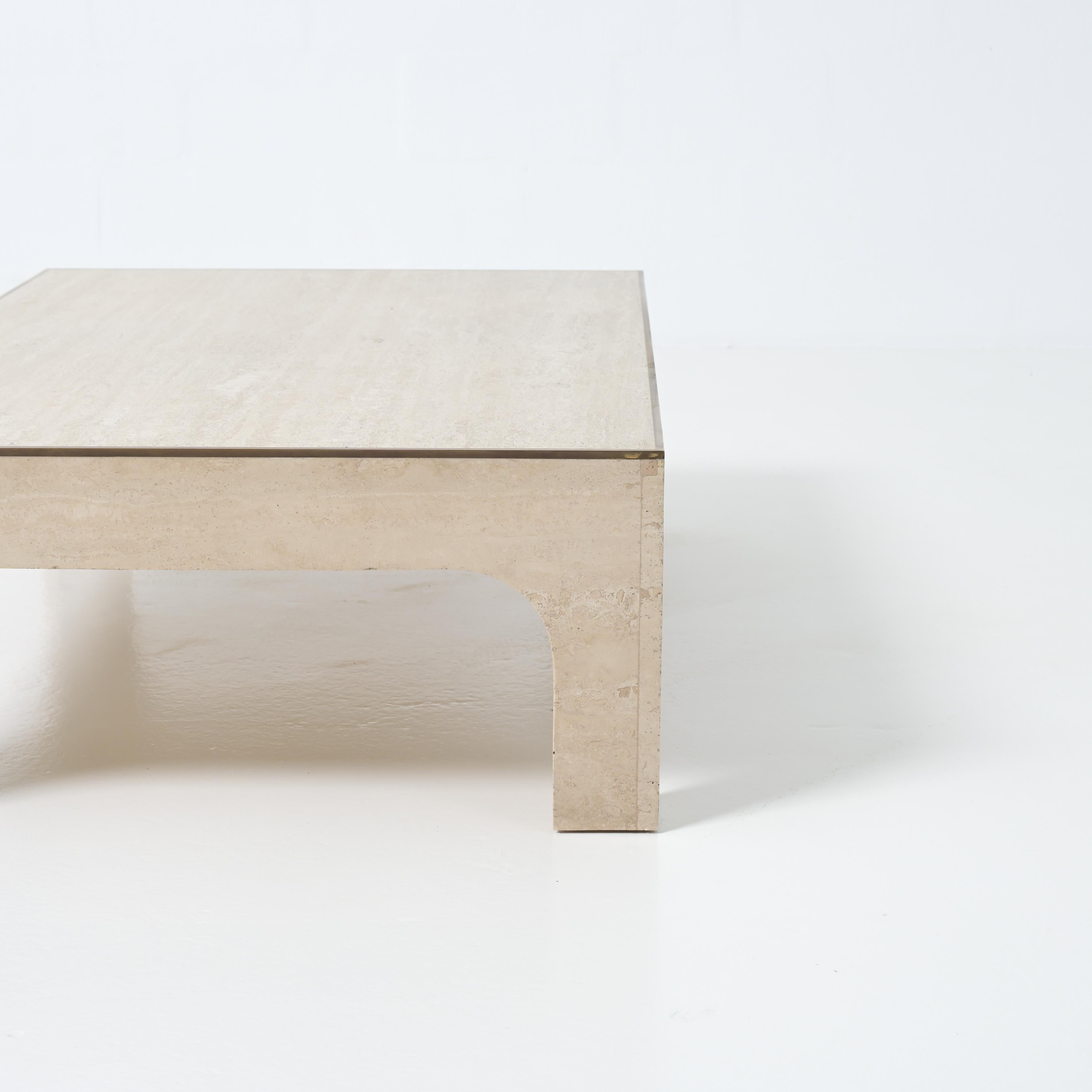 Table basse Willy Rizzo en travertin 11