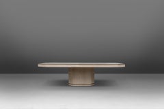 Table basse en travertin de style Willy Rizzo