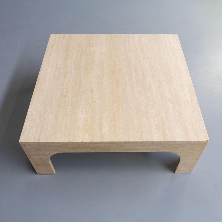 Willy Rizzo Travertine Coffee Table For Sale 3
