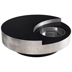 Willy Rizzo 'Trg' Revolving Cocktail Table