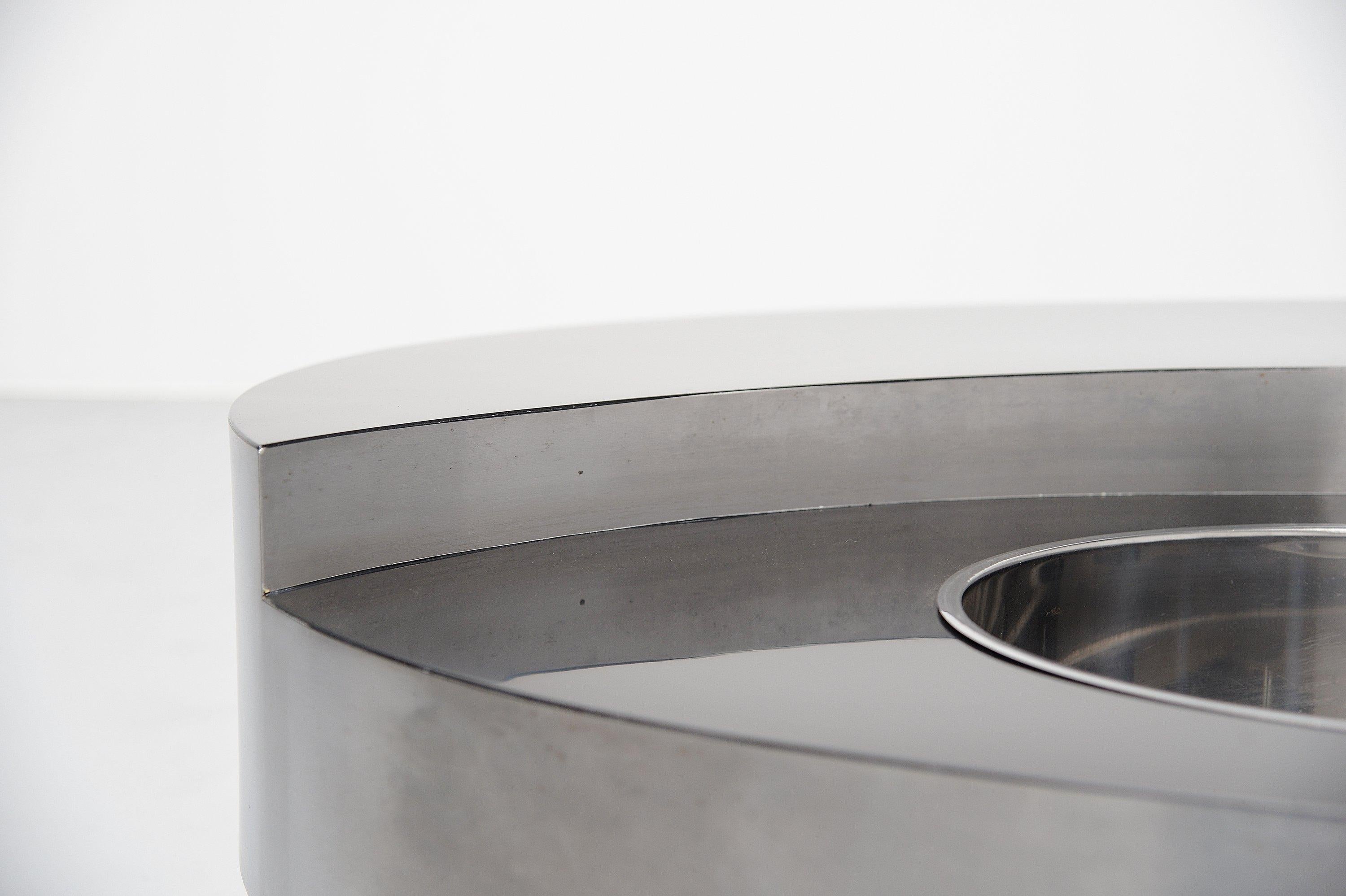 Willy Rizzo TRG Revolving Coffee Table, Italy, 1970 1