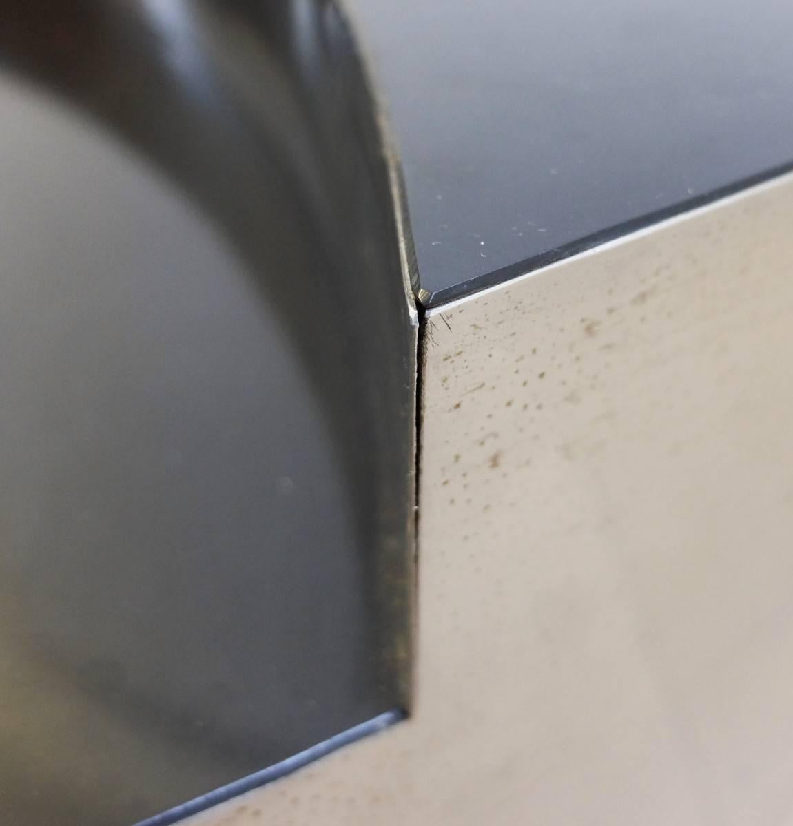 Postmoderne Table basse tournante Willy Rizzo TRG, Italie, 1970