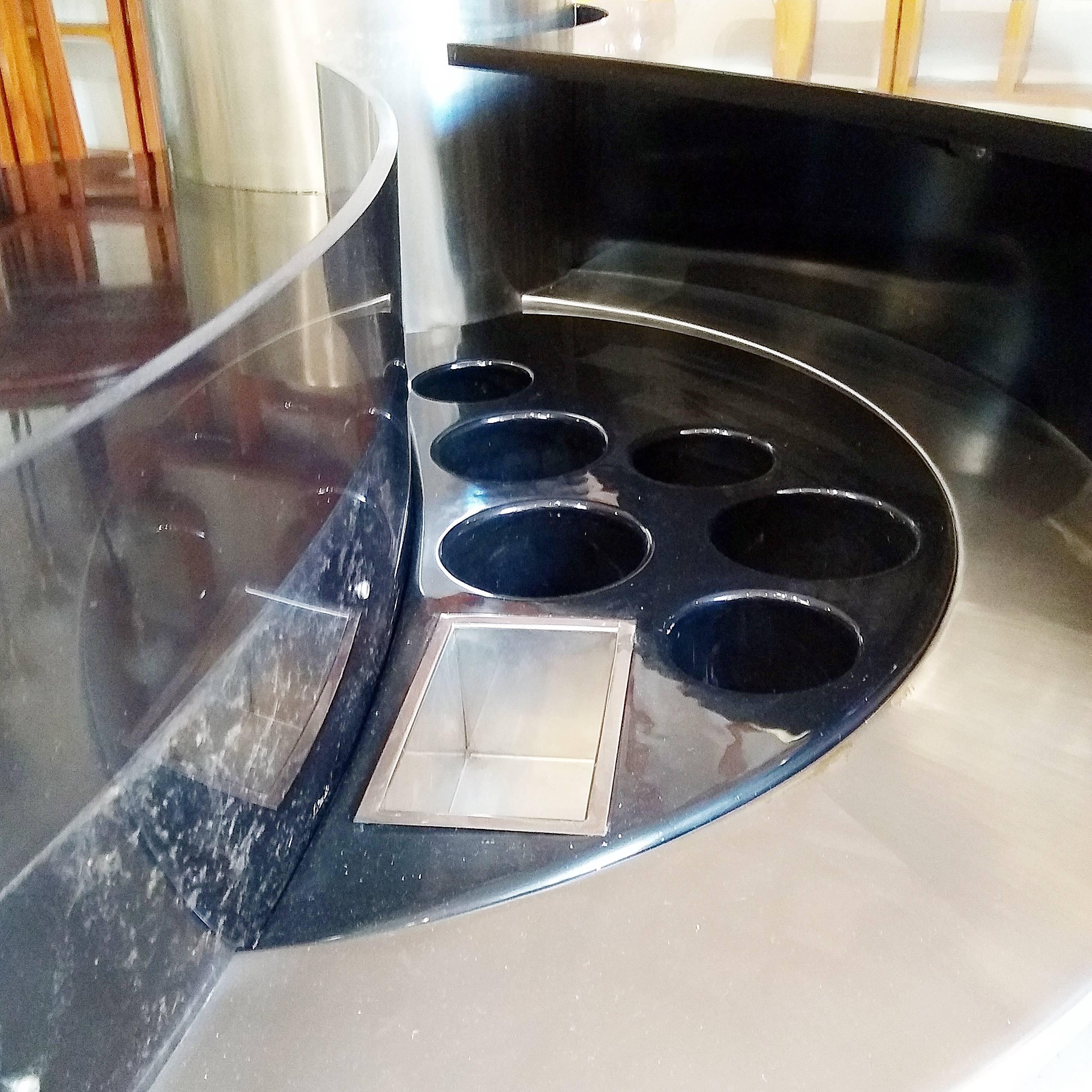 Post-Modern Willy Rizzo Trg Revolving Coffee Table, Italy, 1970