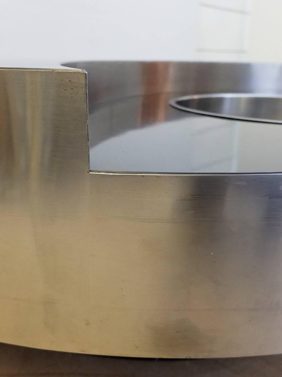 Table basse tournante Willy Rizzo TRG, Italie, 1970 Bon état à Brussels, BE