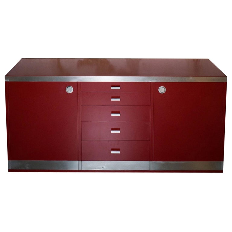 Willy Rizzo Vintage Sideboard, Italy, 1970s For Sale
