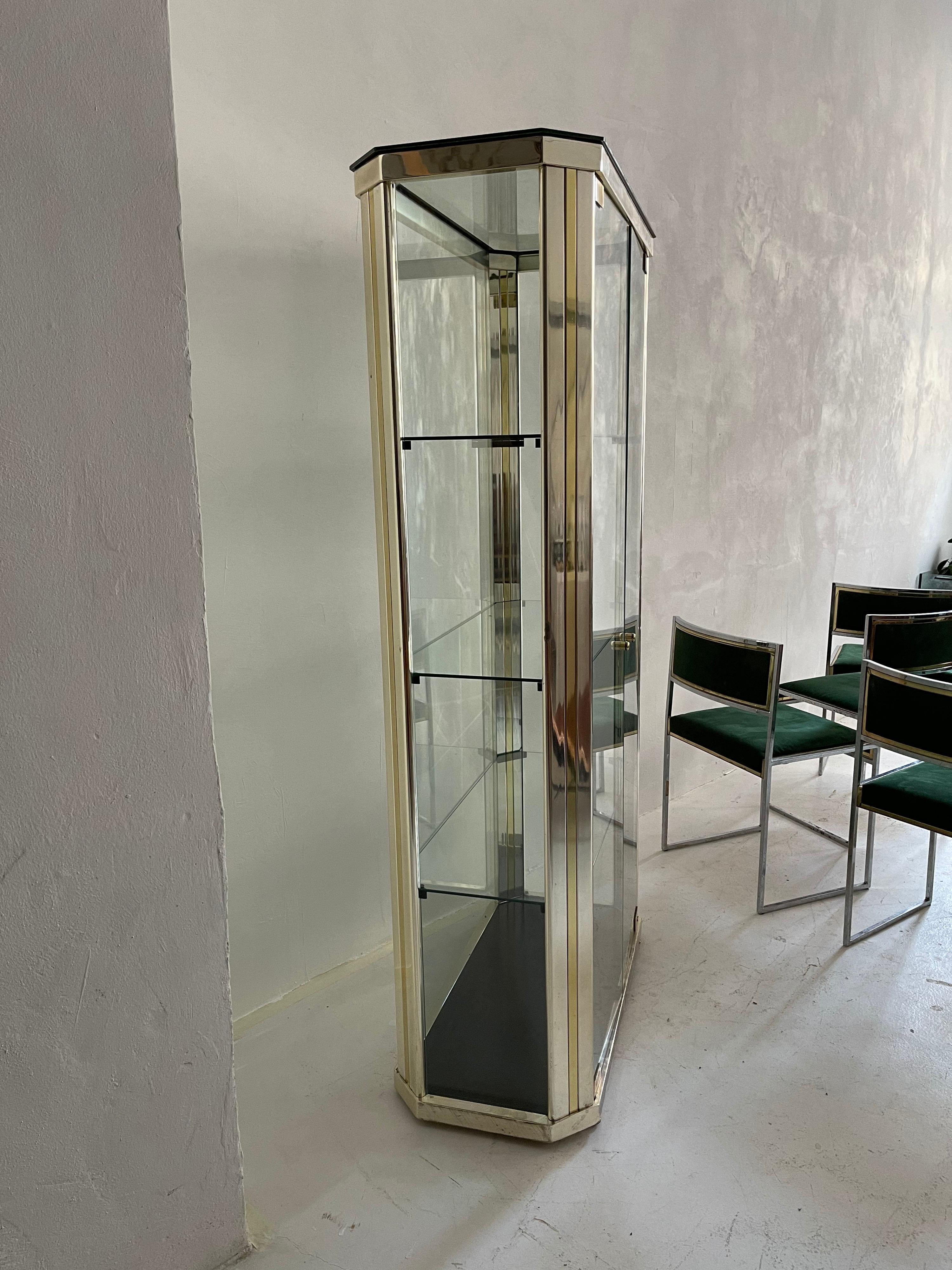 Willy Rizzo Vitrine, Italy, 1970s In Good Condition For Sale In Vienna, AT