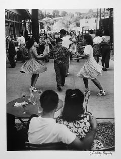 Chez Maxe, French Black and White Photograph of Cafe Life Post WWII