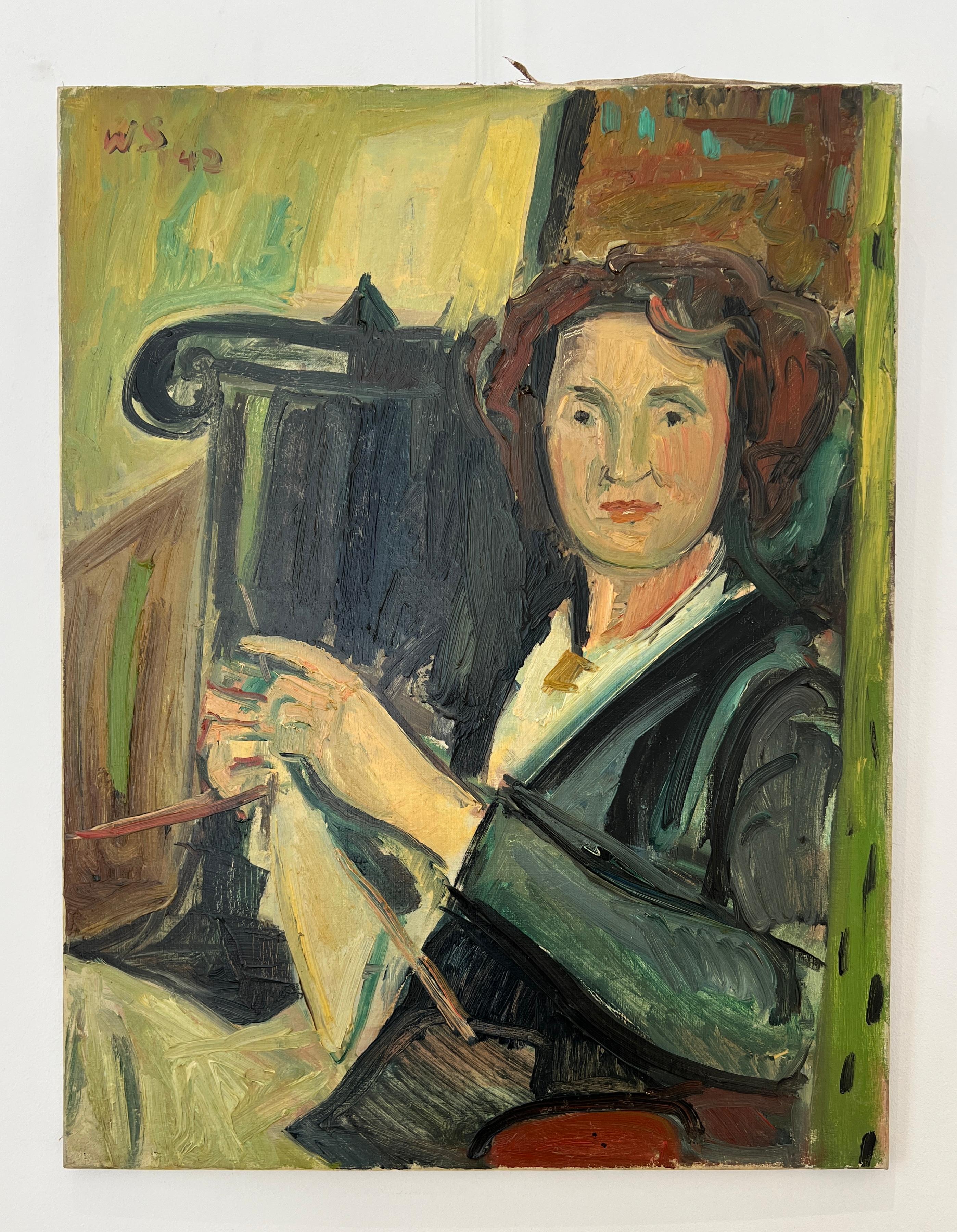 La signora della creazione - Painting di Willy Suter