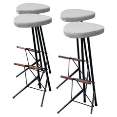 Willy Van Der Meeren Bar Stools, Set of 4, 1950