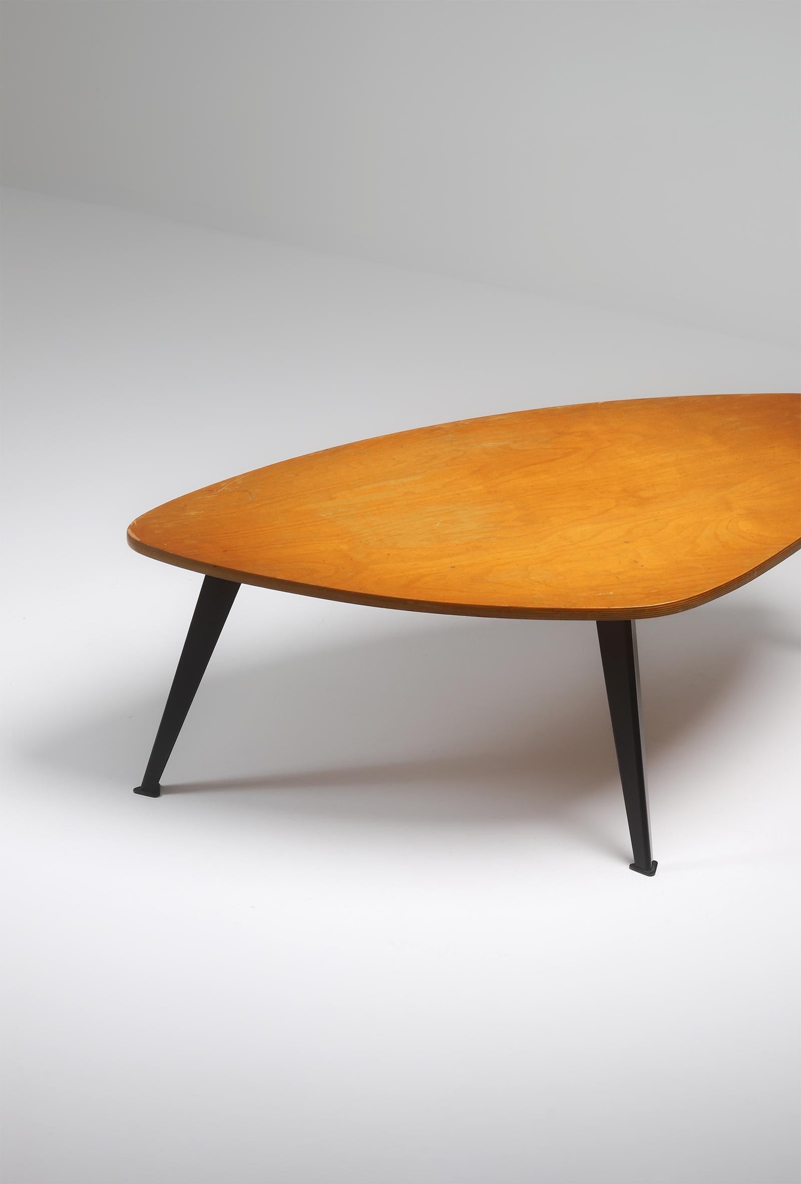 Post-Modern Mid-century modern wooden Coffee Table by Willy Van Der Meeren 1950s