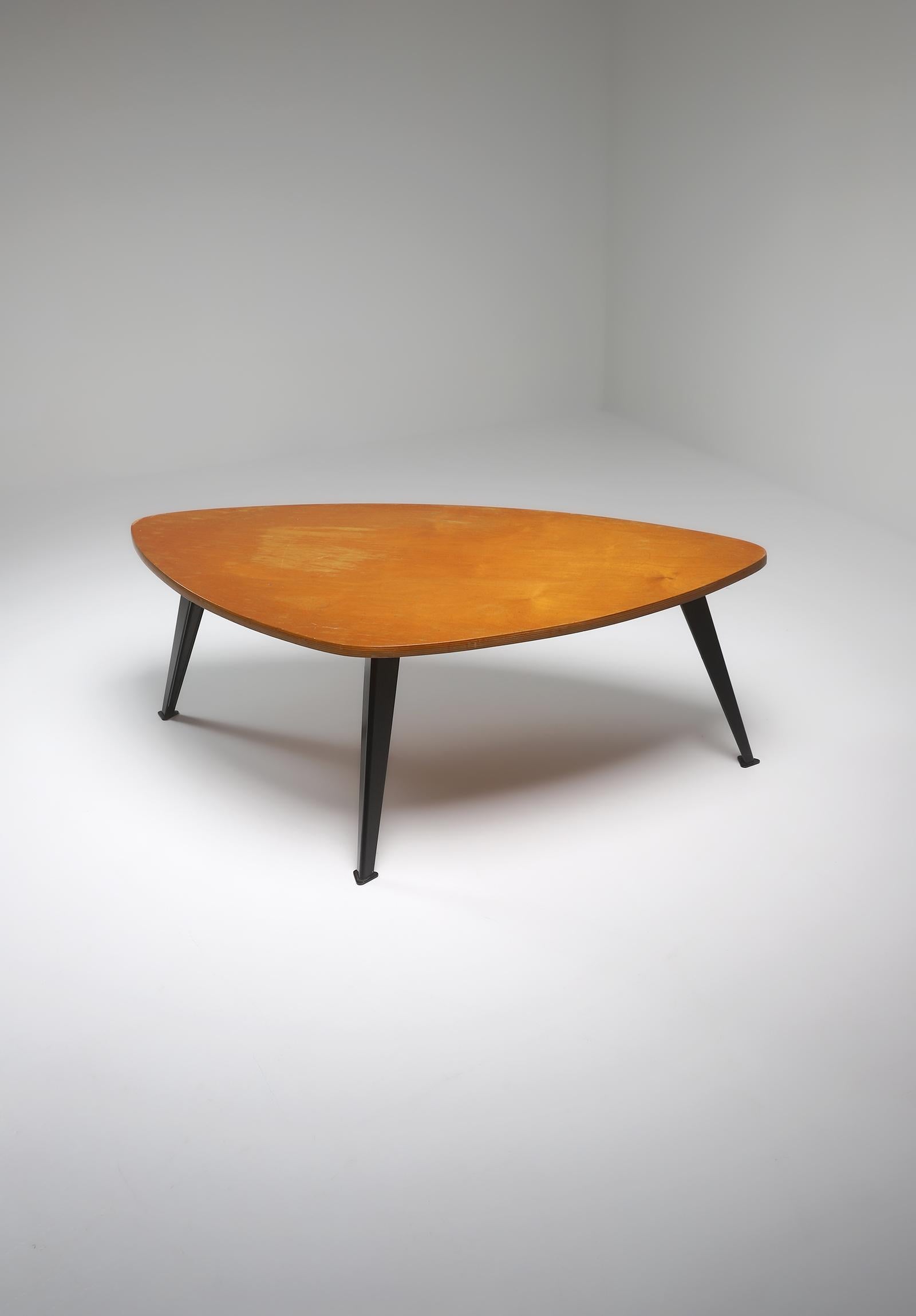 Mid-20th Century Mid-century modern wooden Coffee Table by Willy Van Der Meeren 1950s