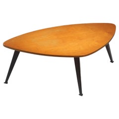 Mid-century modern wooden Coffee Table by Willy Van Der Meeren 1950s
