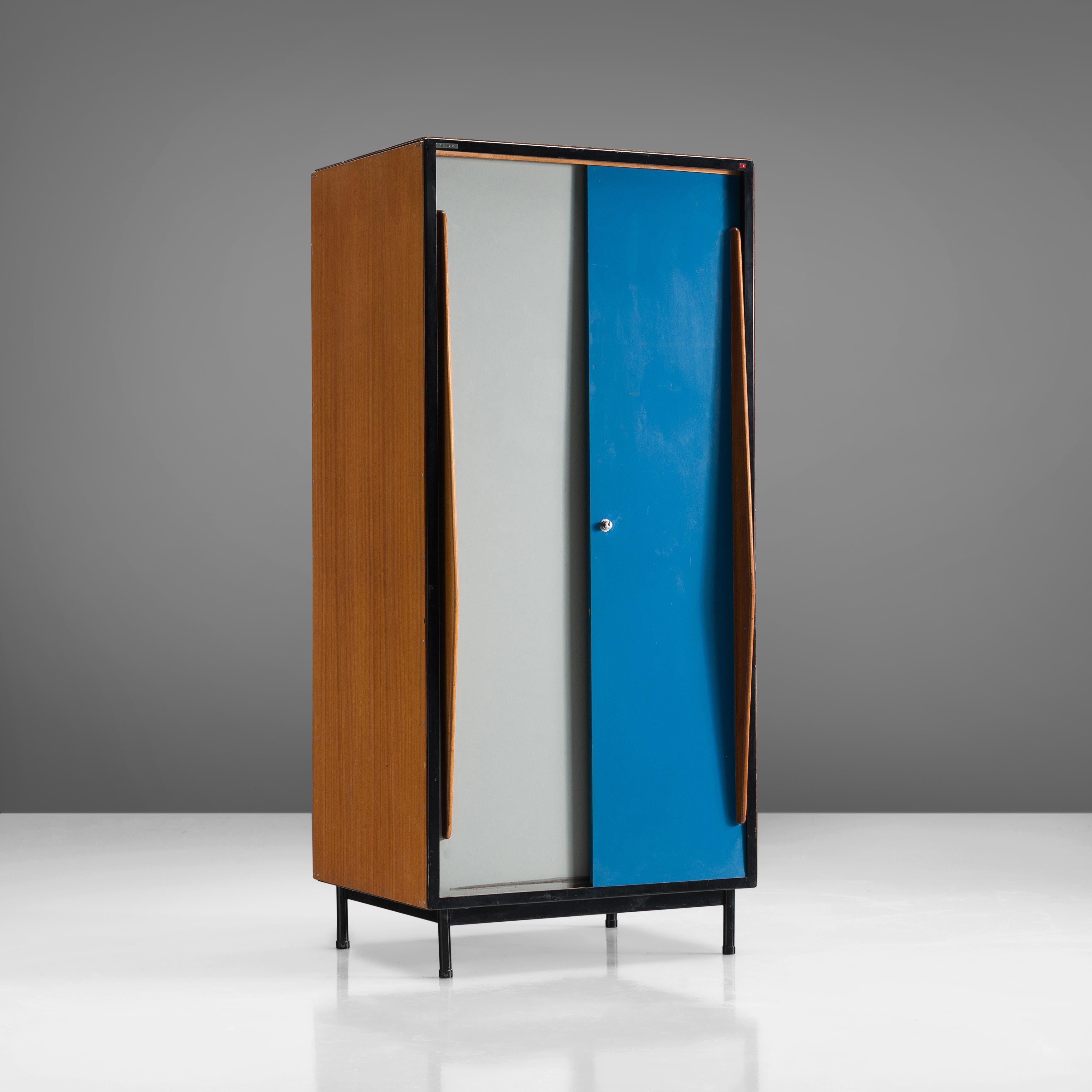 Willy Van Der Meeren for Tubax, cabinet, wood, mahogany, metal, Belgium, design 1952

Early example of Industrial Design from the Belgium modernist stream, designed by Willy Van Der Meeren. Originally designed for use in school buildings, this
