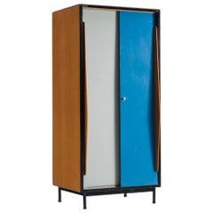 Willy Van Der Meeren Colorful Cabinet with Two Doors