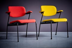 Willy van der Meeren for Tubax Pair of Ketchup and Mustard Lounge Chairs