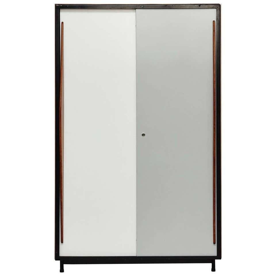 Willy Van Der Meeren Large White and Grey Industrial Cabinet, circa 1950 For Sale 2