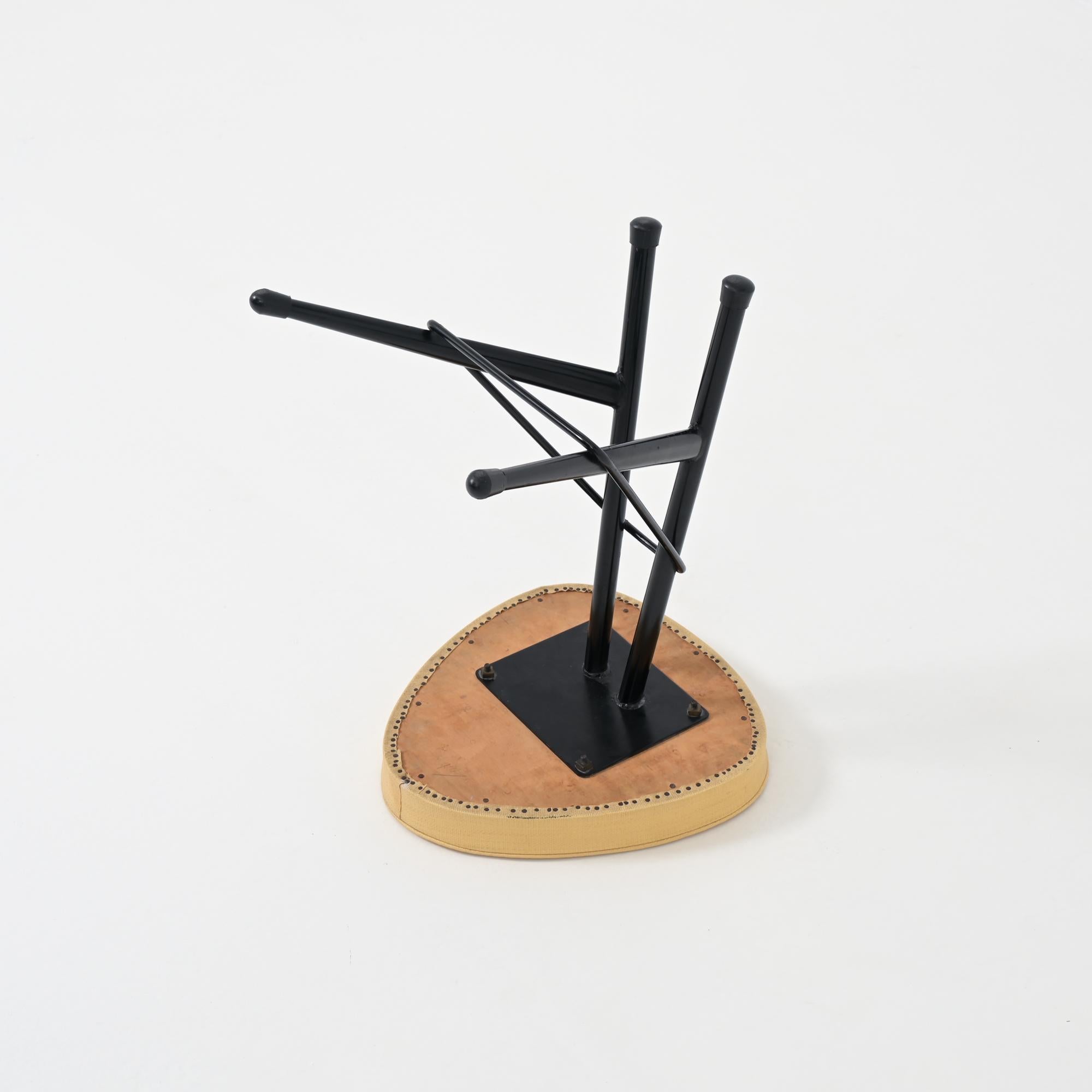 Willy Van Der Meeren low stool by Tubax For Sale 9