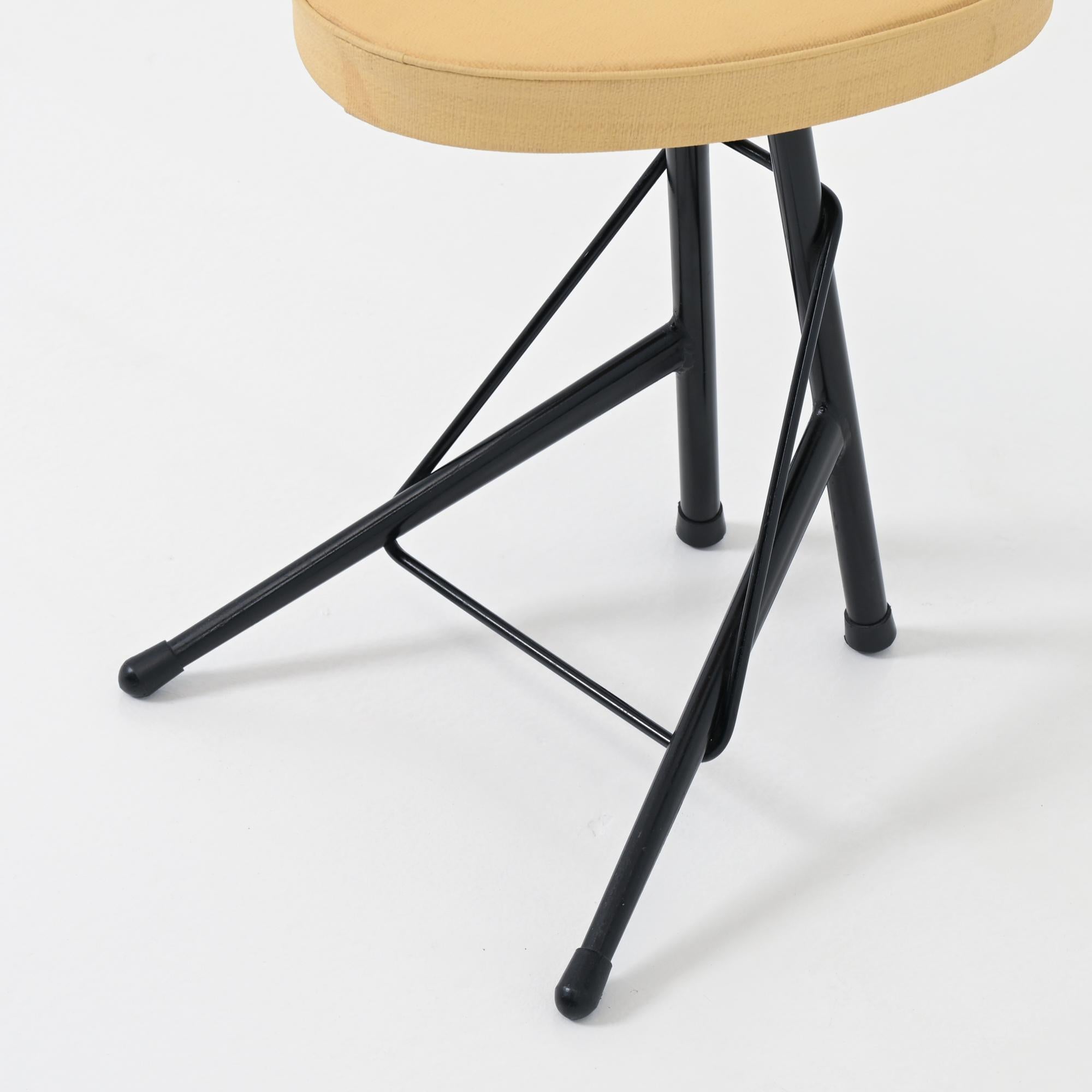 Metal Willy Van Der Meeren low stool by Tubax For Sale