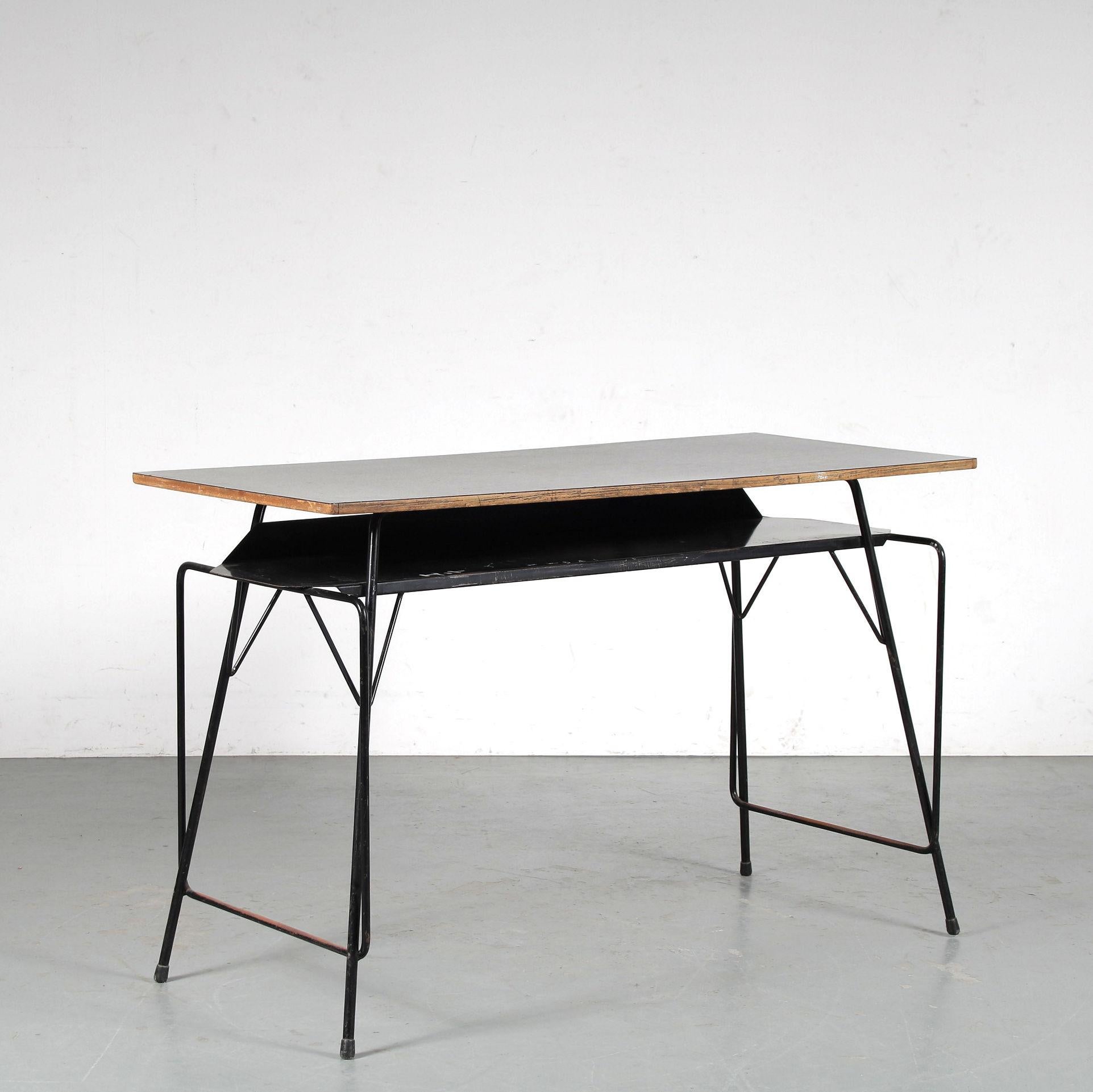 Willy Van Der Meeren Teacher’s Desk for Tubax, Belgium, 1950 For Sale 2