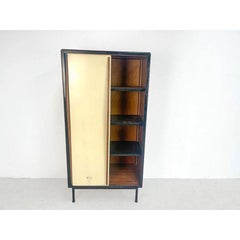 Willy Van Der Meeren Wardrobe in Black Lacquered Metal