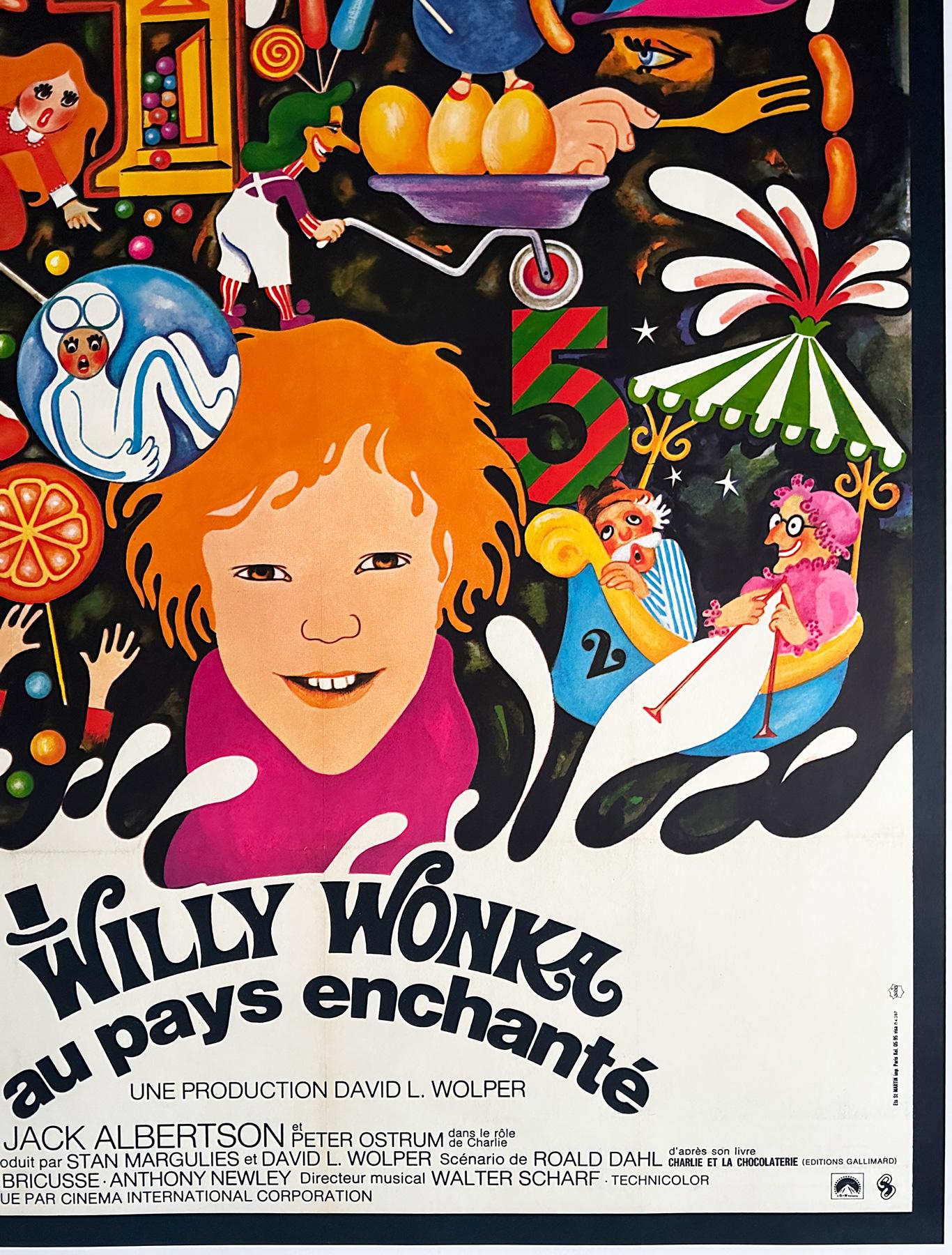 Willy Wonka and the Chocolate Factory 1971 French Grande Film Poster, Bacha For Sale 1