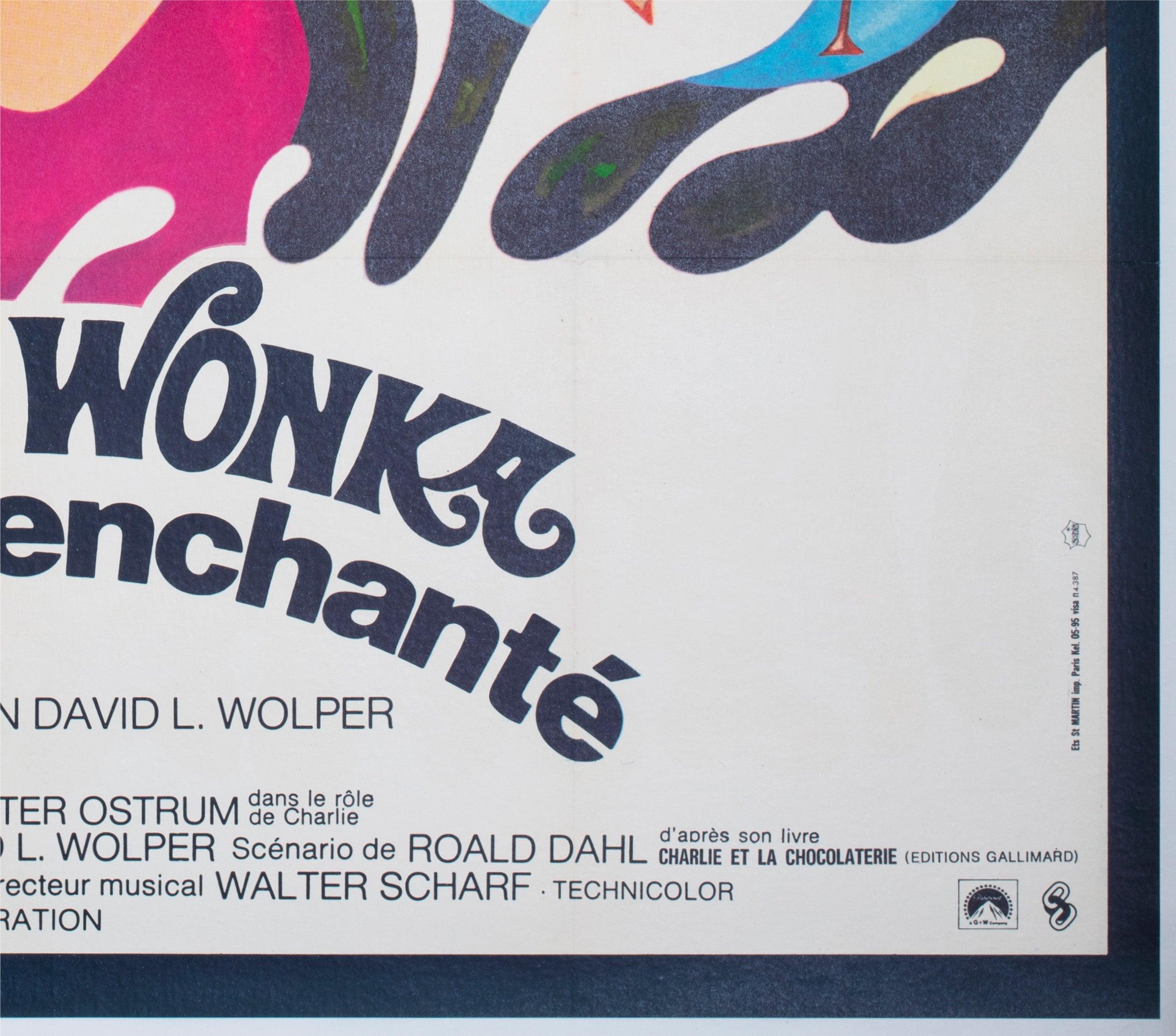 Willy Wonka and the Chocolate Factory 1971 French Grande Film Poster, Bacha For Sale 3