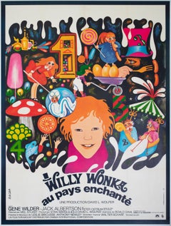 Willy Wonka and the Chocolate Factory 1971 French Grande Film Poster, Bacha