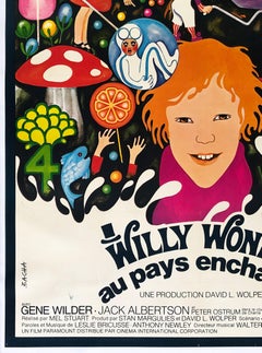 Willy Wonka Large Giant French Film Movie Poster, Bacha, 1971, Linen Backed