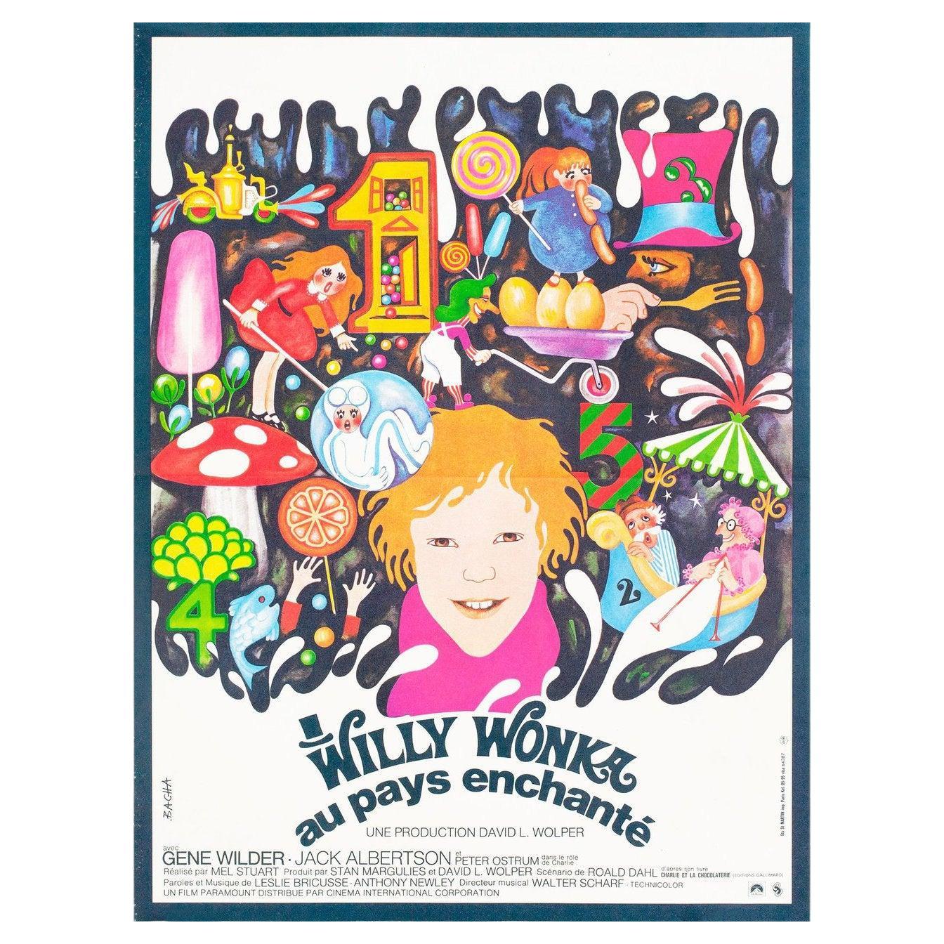 Petite affiche de film française Willy Wonka & the Chocolate Factory, 1971 en vente