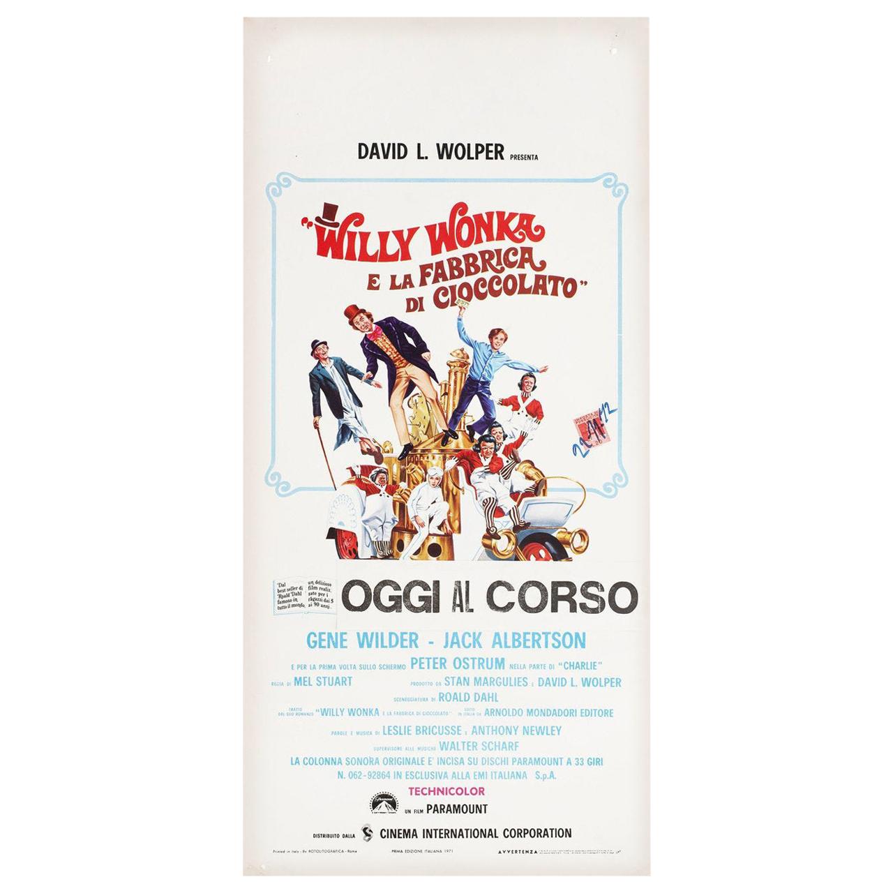 Willy Wonka 
the Chocolate Factory 1971 Italian Locandina Film Poster