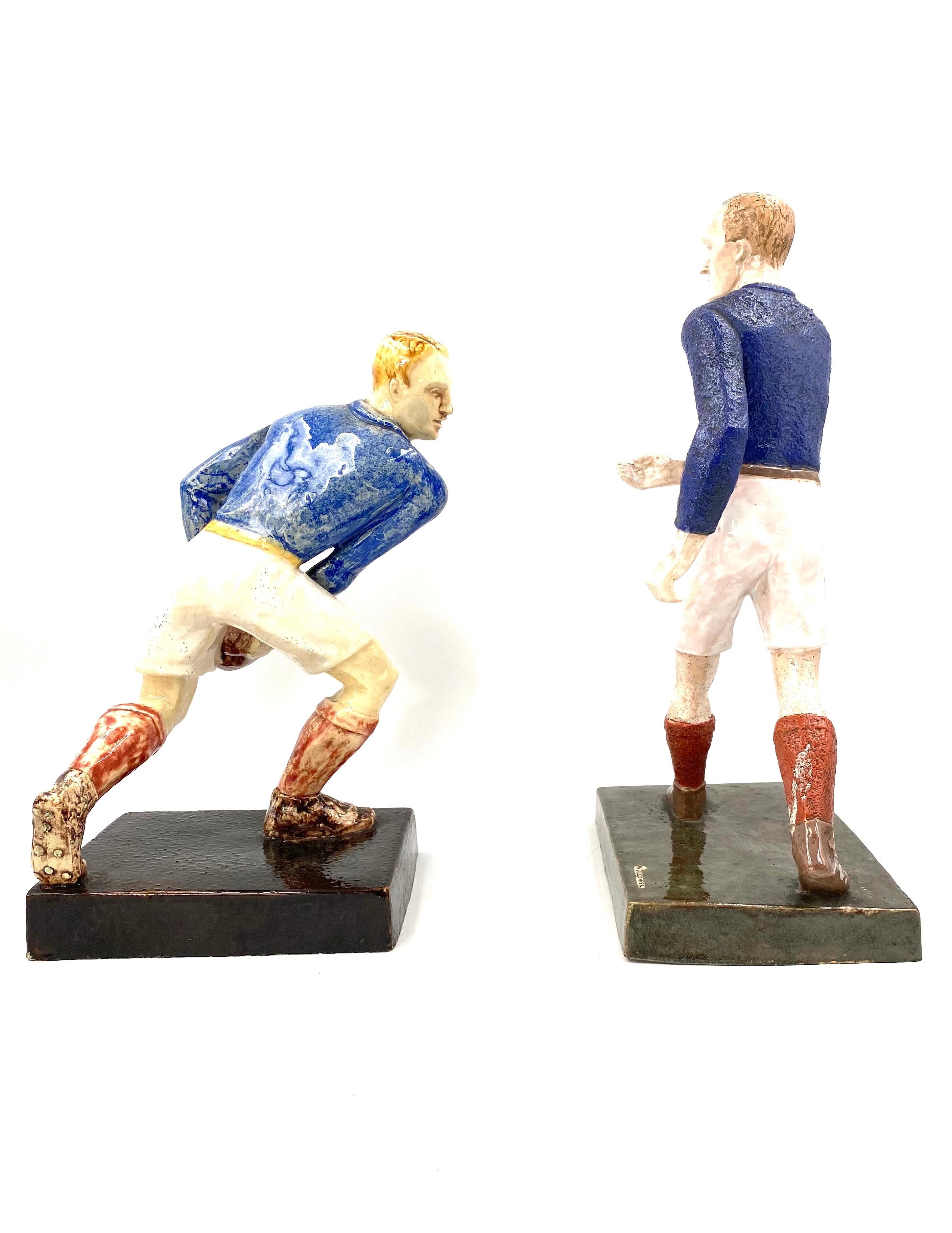 Willy Wuilleumier, Sculptures 'Les Joueurs De Rugby', G.A.M. France, 1940 For Sale 1