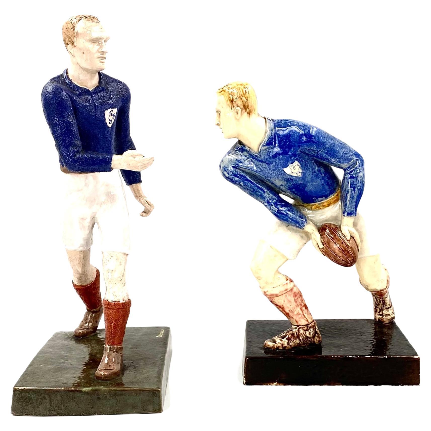 Willy Wuilleumier, Sculptures 'Les Joueurs De Rugby', G.A.M. France, 1940 For Sale