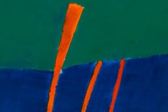 Wilma Fiori 1990s Abstract Monotype, Vibrant Oil on Paper, Signed Print
