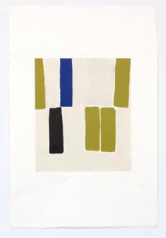 Monotipo abstracto de la artista de Denver Wilma Fiori, firmado y fechado