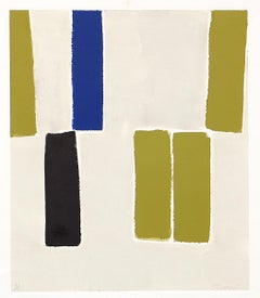 Abstract Monotype Print by Denver Artist Wilma Fiori, Signed and Dated