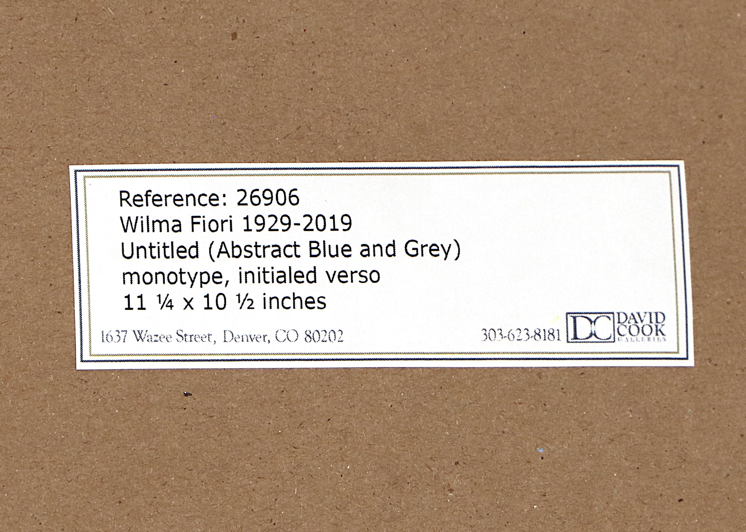 Abstrakte abstrakte Bilder in Blau, Grau, Weiß und Rot, Triptychon aus 3 original gerahmten Monotypien im Angebot 9