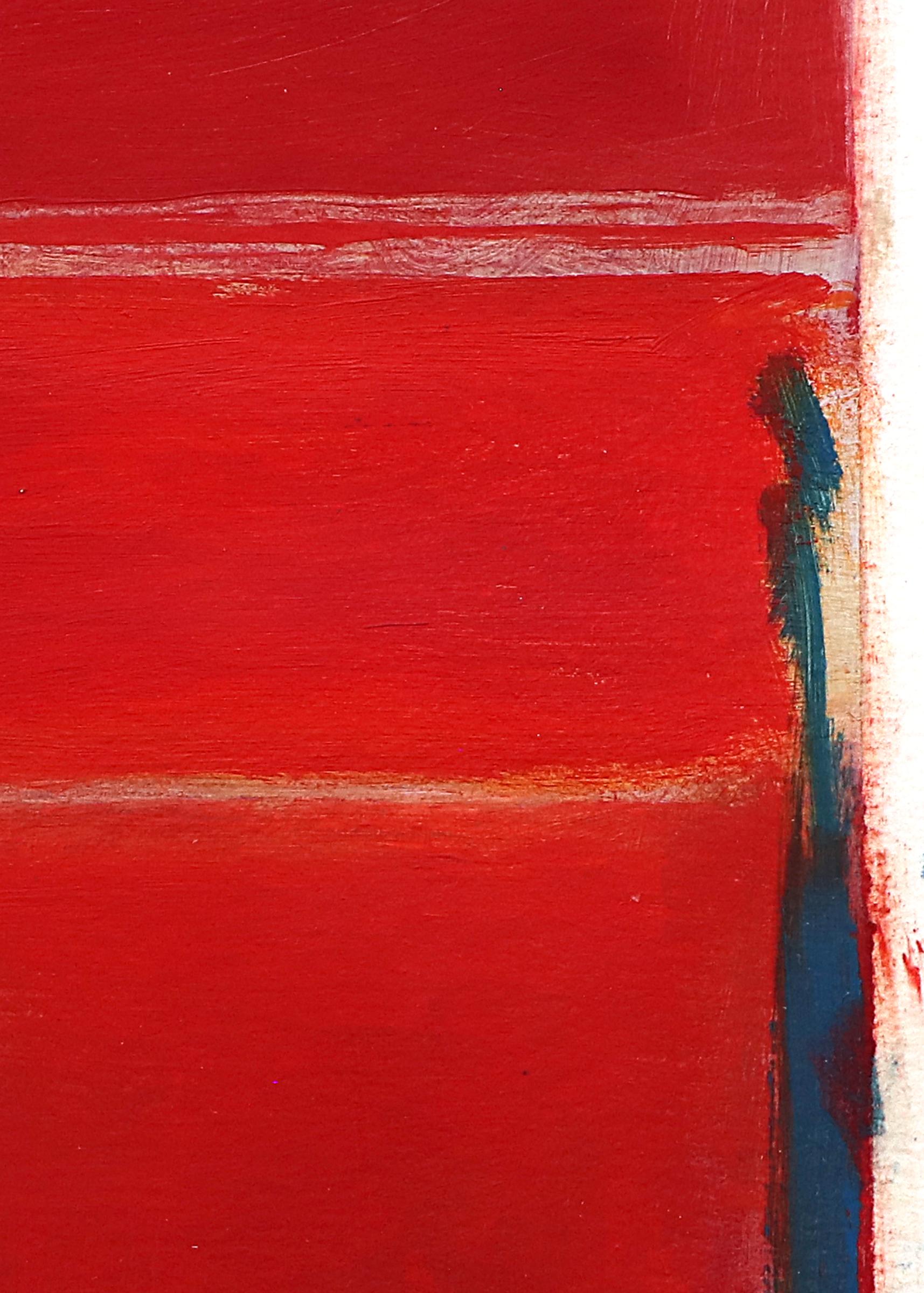 Monotipo abstracto de Wilma Fiori en rojo, azul y amarillo, siglo XX en venta 1