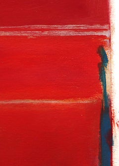 Wilma Fiori Abstract Monotype Print in Red, Blue, and Yellow, 20th Century