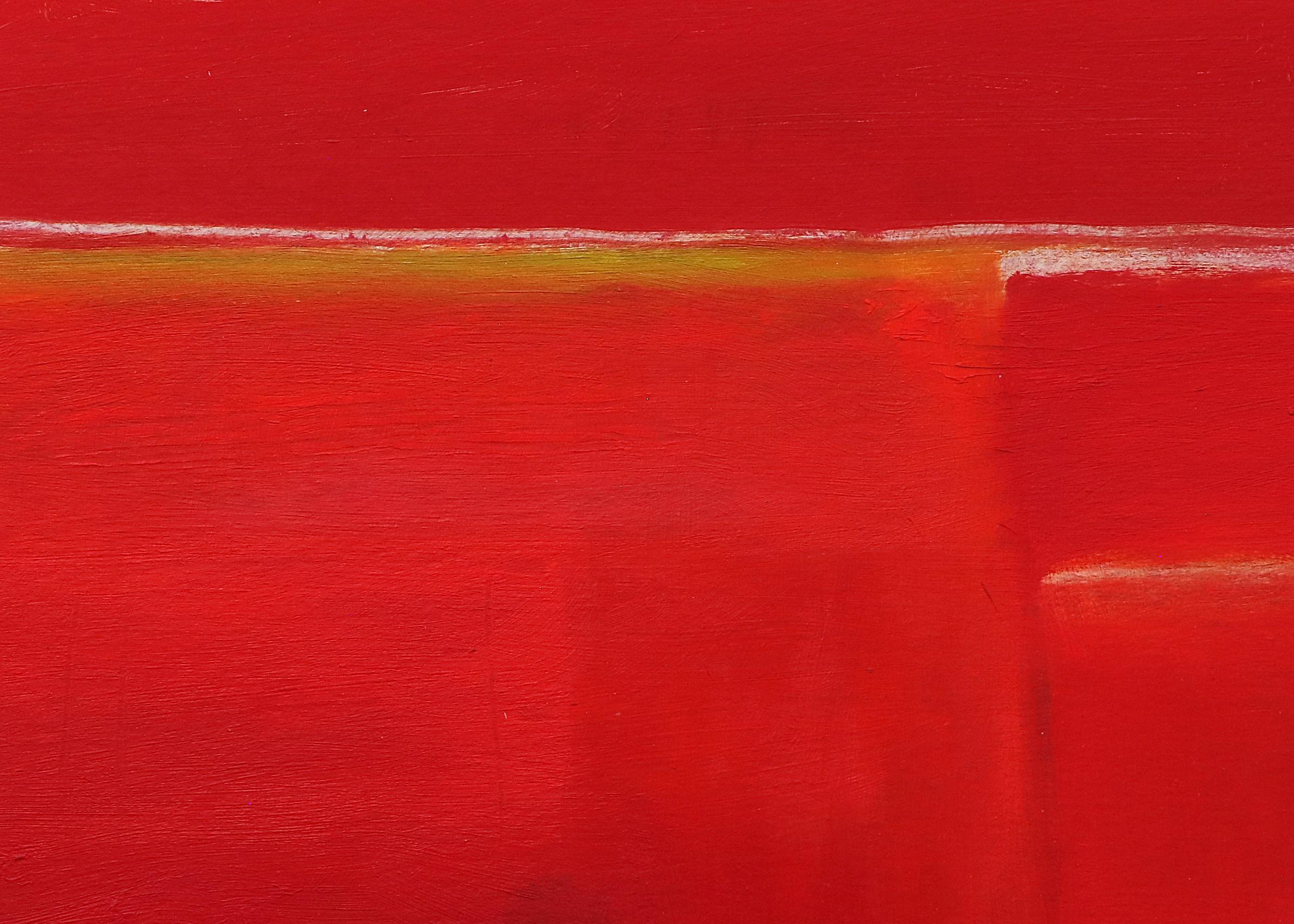 Monotipo abstracto de Wilma Fiori en rojo, azul y amarillo, siglo XX en venta 2