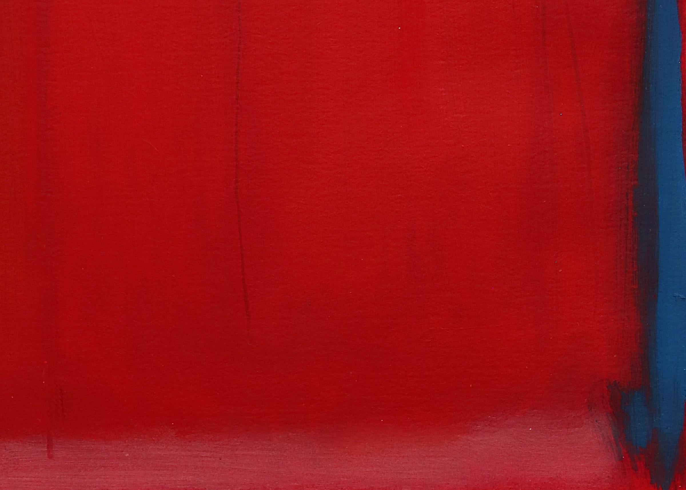 Monotipo abstracto de Wilma Fiori en rojo, azul y amarillo, siglo XX en venta 3